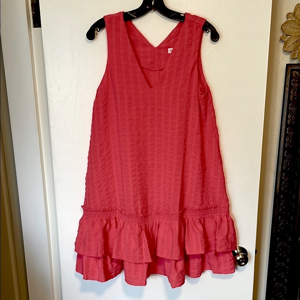 Like New Calvin Klein Sleeveless Ruffle Dress
